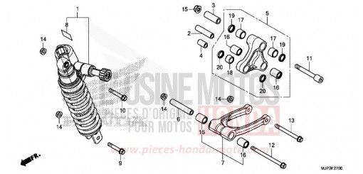 REAR CUSHION CRF1000DG de 2016